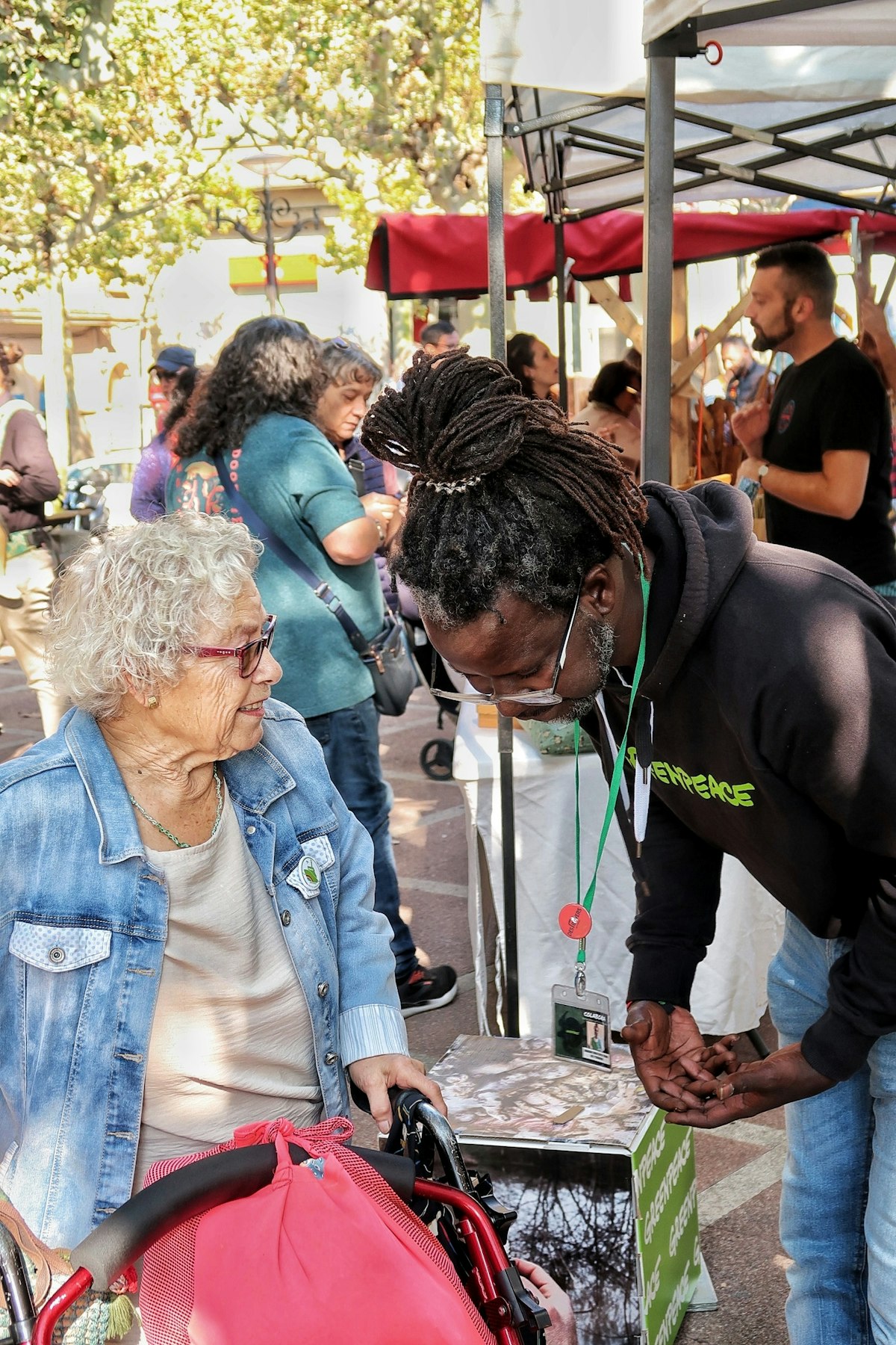 Community members gathering and supporting one another