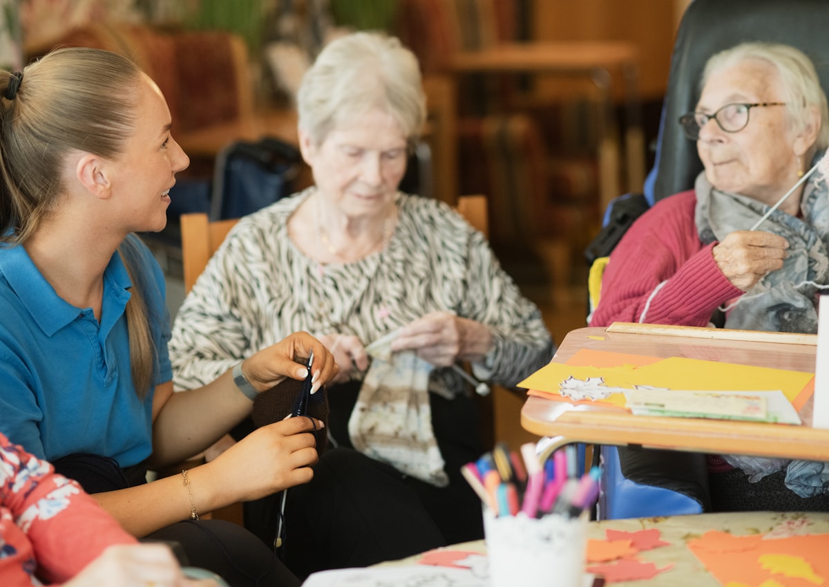 Members of the community sharing time together